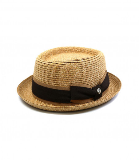 M by Flechet treccia beige di cappello di pag